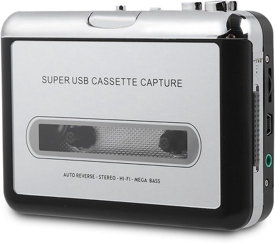 Lecteur-enregistreur de cassette portable, convertisseur de Tape en MP3, convertit les Liserés en fichiers numériques via USB