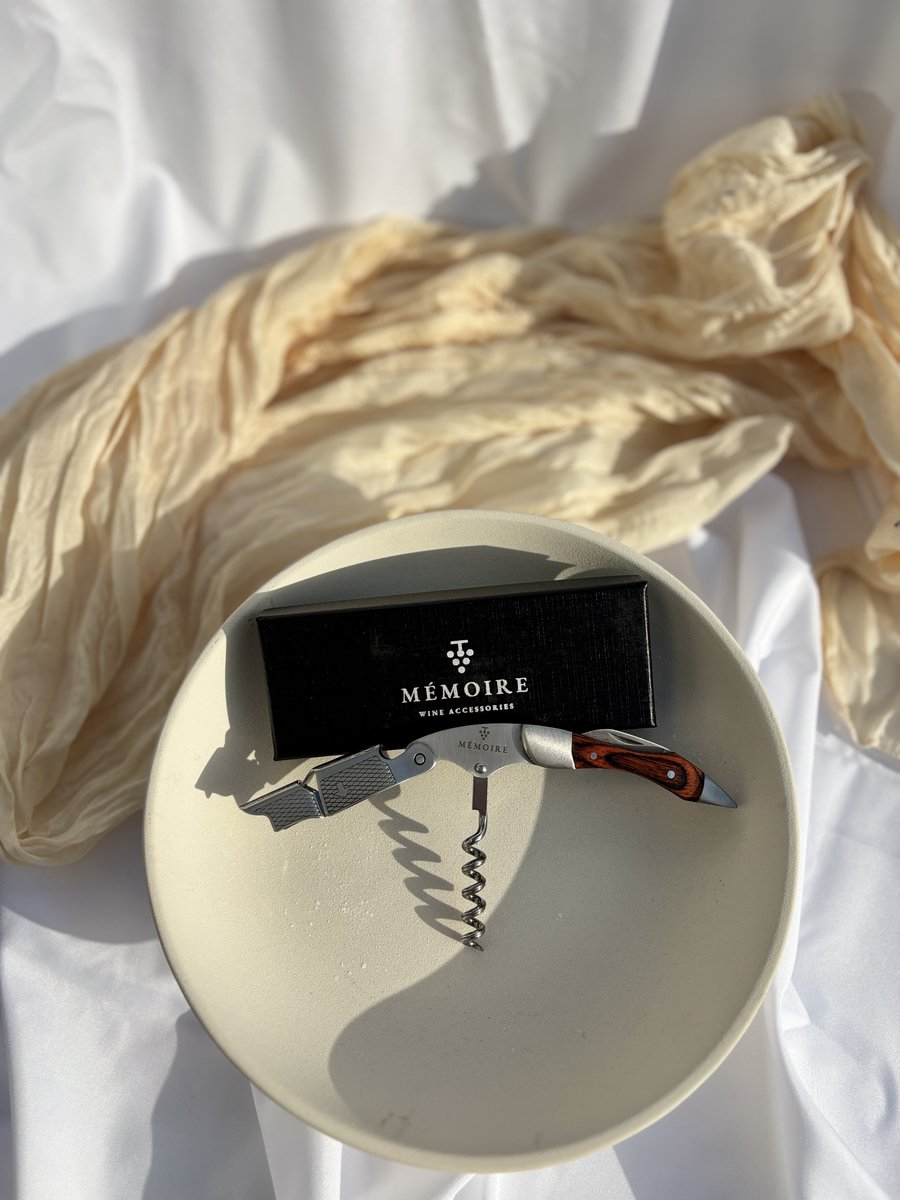 Mémoire® Couteau Sommelier Résine Roze - Kurkentrekker van Edelhars - 3 in 1 Sommelier
