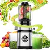 1.8L Slowjuicer Professional – 350W - Sapcentrifuge - XXL Vulopening - voor Groenten & Fruit, incl. 2 bekers - Zilver