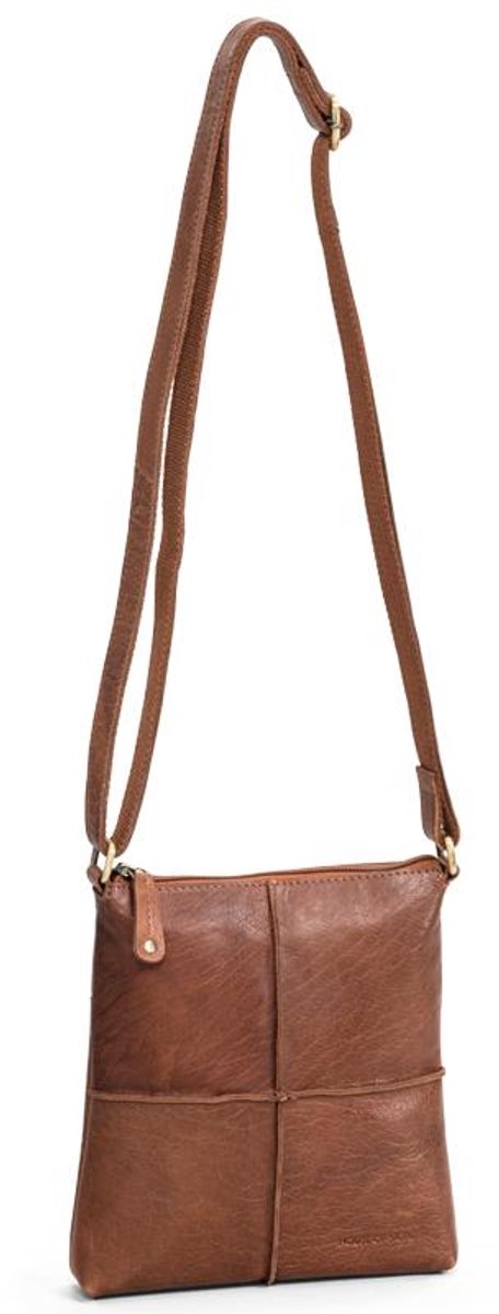 House of Sajaco House of Nordic Crossbodytas Kleine Dames - Leer - Cognac