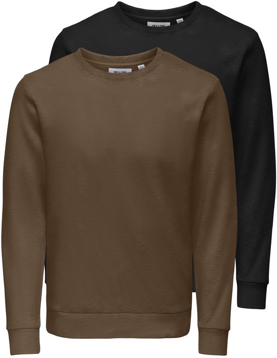 ONLY & SONSONSCHASE REG CREW SWEAT LOT DE 2 OTL Pull homme