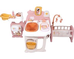 Smoby Baby nurse - Poppenmeubel - babyhuis voor pop tot 42cm - keuken, badkamer en slaapkamer - veel accessoires