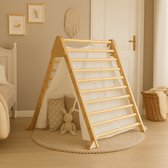 7-in-1 houten klimrek voor kinderen, binnen en buiten, schommel, klimladder, klimplateau glijbaan, een net om te klimmen, klimsteen van kunststof, ringen. Kan als tenthuis, voor kinderen vanaf 3 jaar