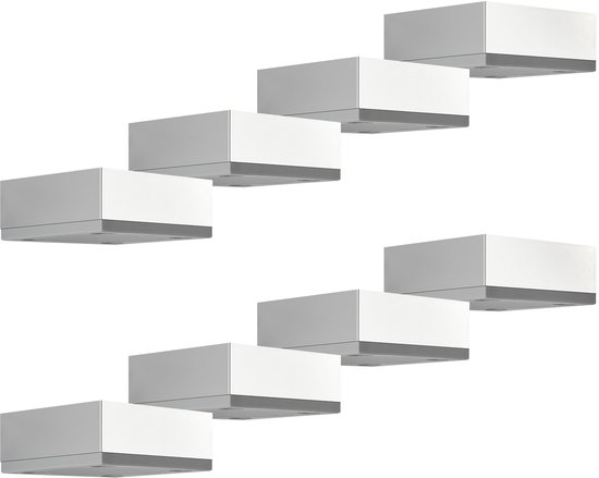 8x pieds de meuble MOTEL 65 x 65 mm hauteur 25 mm chrome poli de SOTECH