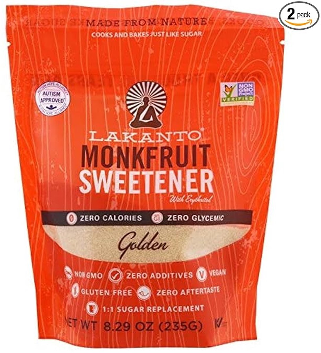 Lakanto - Golden Monkfruit Sweetener | Natuurlijke Suikervervanger 235g