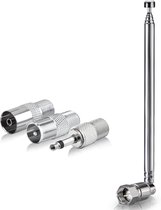 Antenne télescopique à 6 Sections, antenne Radio Universelle SMA connecteur mâle antenne de Remplacement Radio pour récepteur Radio stéréo TV AM FM