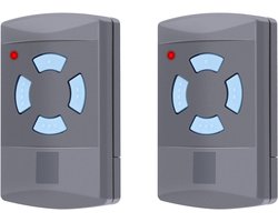 Garagedeur afstandsbediening - 2-delige deur afstandsbedieningsset - Geschikt voor Hormann 868MHz afstandsbedieningen HSM2/4, HS1/2/4, HSE2/4, HSZ1/2 - 4-kanaals blauwe knoppen
