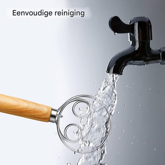 Dussdote Mixer - Deegmixer - RVS Mixer - Handmixer - Geschikt voor bakken, taarten, desserts, koekjes - 33*8cm van Merkloos — afbeelding 4
