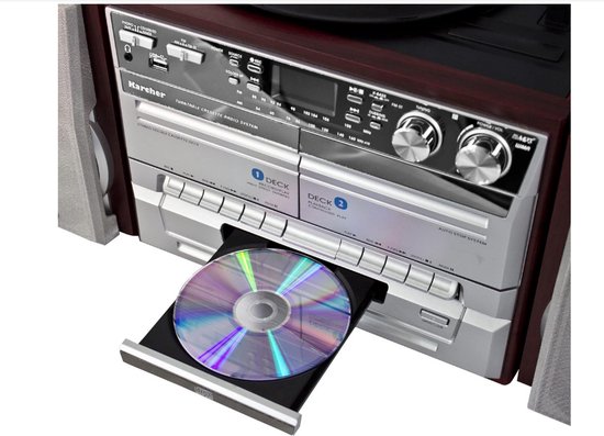 WNHB® Stereo Set Met Platenspeler - All-in-One Muzieksysteem Met Bluetooth USB en FM Radio van Merkloos — afbeelding 2