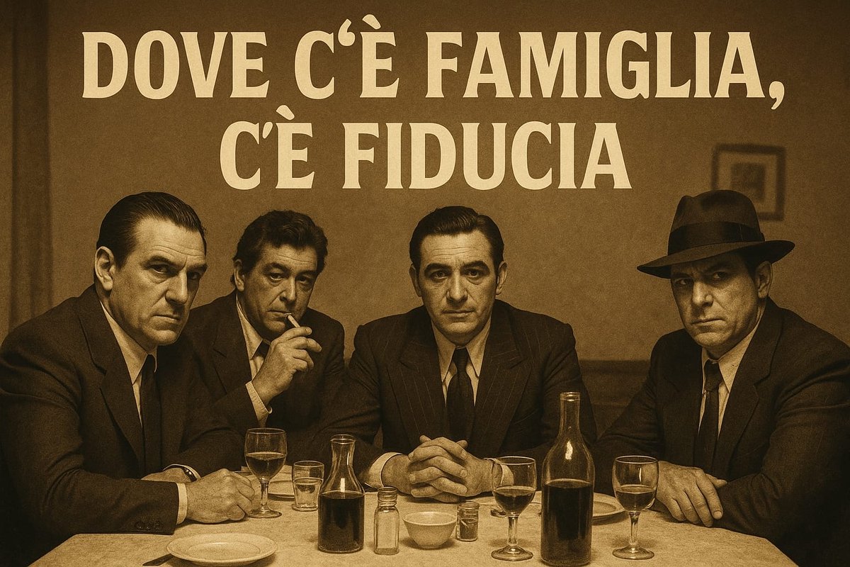 Famiglia e Fiducia Poster - Quote Posters - Vintage Maffia - Wanddecoratie Woonkamer - 180