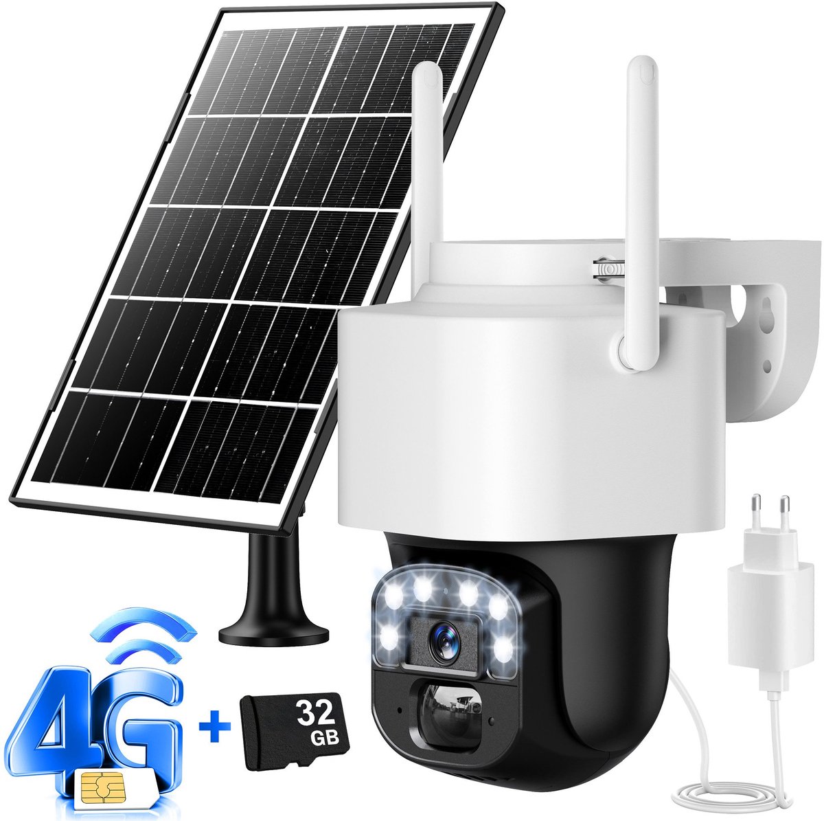 IBETTERTEC 4G LTE Bewakingscamera Buiten met SIM-kaart - 2K