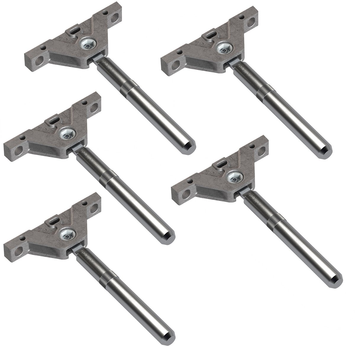Italiana Ferramenta 5 stuks Triade Slim plankbeugels 110 x 11,5 mm - vlakke montage, plankbeugel met een draagvermogen tot 15 kg per paar van SOTECH