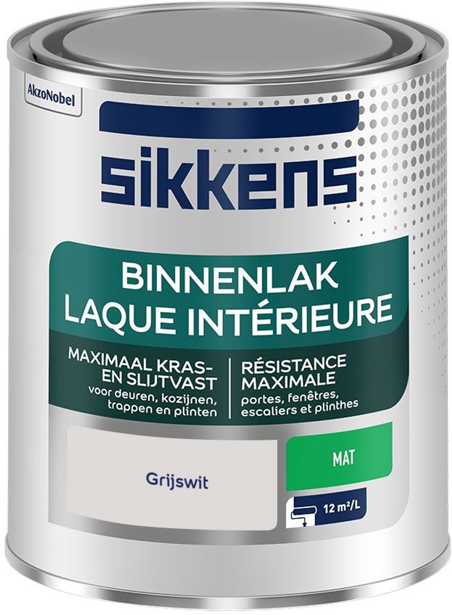 Sikkens Binnenlak Mat - Grijswit - 0.75 L