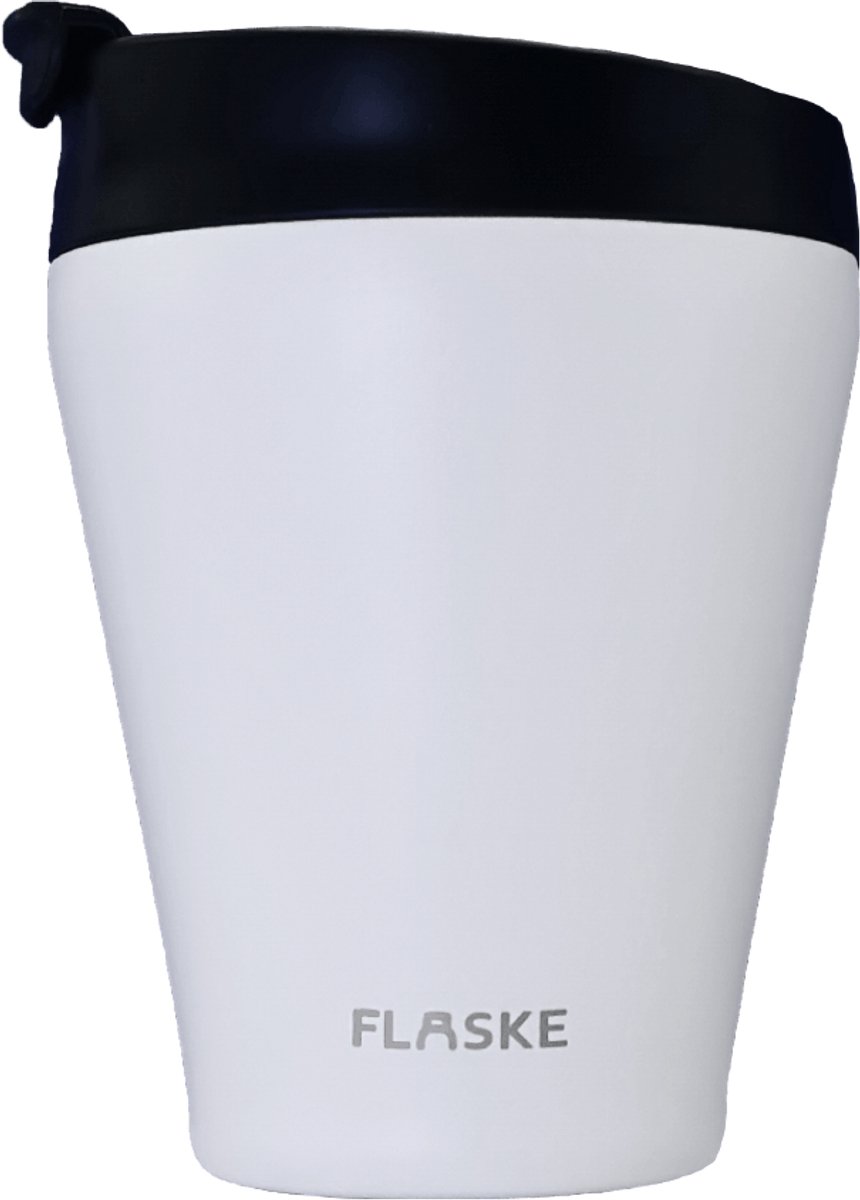 FLASKE Koffiebeker Coffee Cup 200ML - Ice - RVS Koffiebeker to Go van 200ML