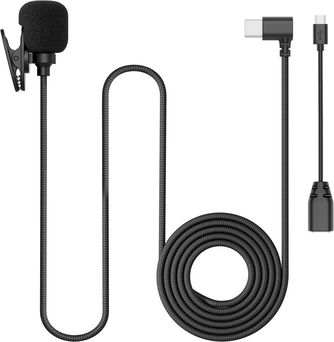 AKASO - externe microfoon - voor EK7000 Pro/Brave 4/Brave 4 Pro/V50X Action Camera - micro-USB-poort