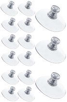 Zuignap met schroefdraad - Transparante Zuignap (50 mm diameter) - 15 Stuks