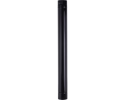 Kachelpijp 1000mm Emaille Zwart 0.5mm (100mm).