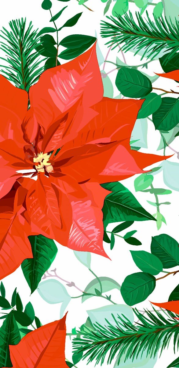 Paper + Design - Papieren Zakdoeken - Floral Christmas - 1 pakje = 10 zakdoeken - Kerst Bloemen - Kerst - Kerstster - Tafeldecoratie - Decoupage - Aardigheidje - Bedankje - Geschenkenlaantje