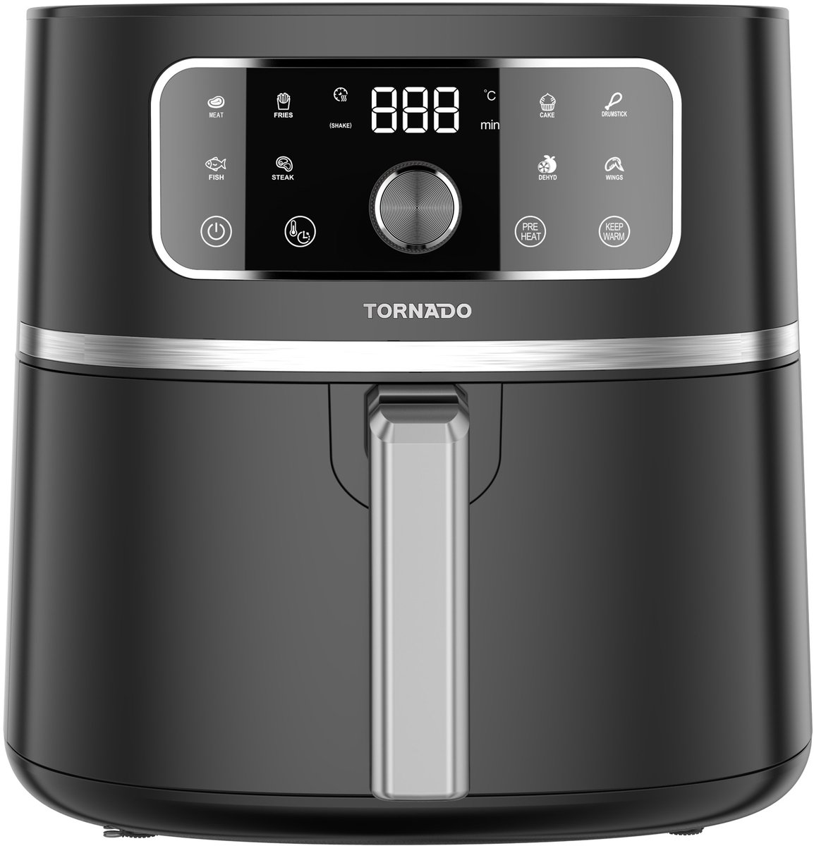 Tornado TAFT-0005-GS - Airfryer - 5,7l - 1750W - Heteluchtfriteuse - Zwart
