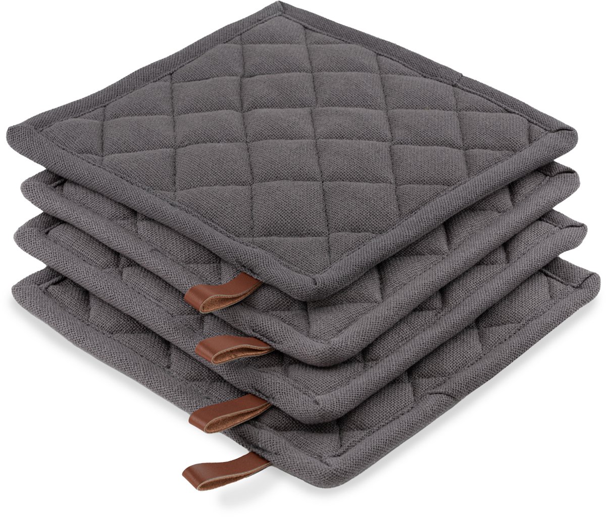 CH&F Pannenlap 4 stuks | Richmond Graphite | Pannenlap Grijs | 20x20cm