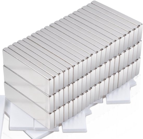 Yizhet 10 stuks sterke neodymium magneten, 60 x 10 x 3 mm, koelkaststickers, handwerk, whiteboard, doe-het-zelf