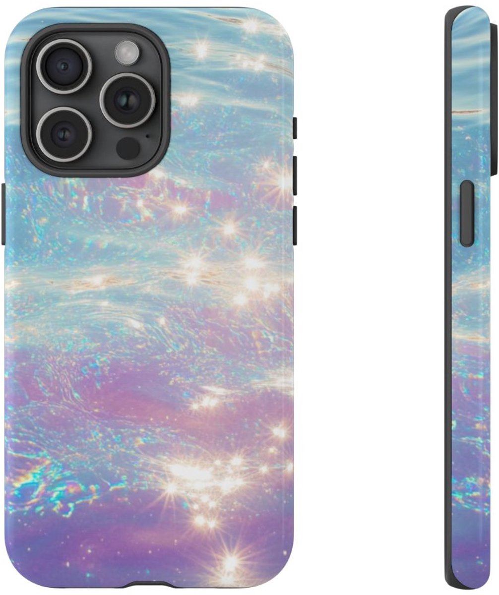 Iridescerend Waterglans Ontwerp – Telefoonhoesje Geschikt voor iPhone 15 Pro Max