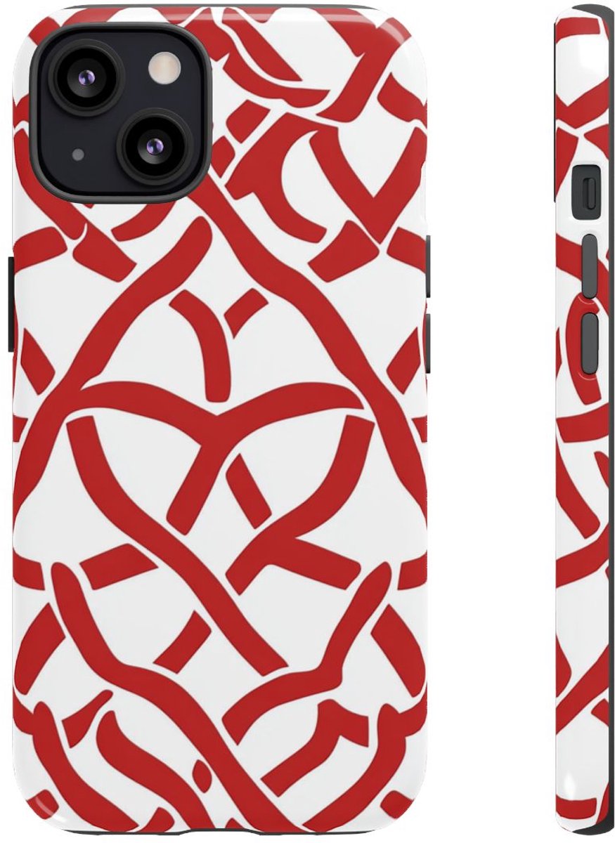 Rood Keltisch Knoopmotief – Telefoonhoesje Geschikt voor iPhone 13