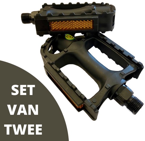 Fietspedalen - Anti-Slip Fietspedalen Set met Reflectoren - Zwart - Set Fiets Pedalen Pedaal - Mountainbike Sport - Fietstrappers - Losse Trappers - 2 STUKS — afbeelding 2