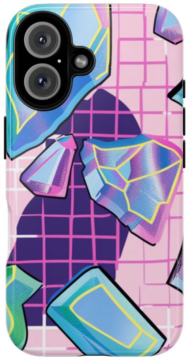 Kleurrijk Kristalpatroon – Telefoonhoesje Geschikt voor iPhone 16