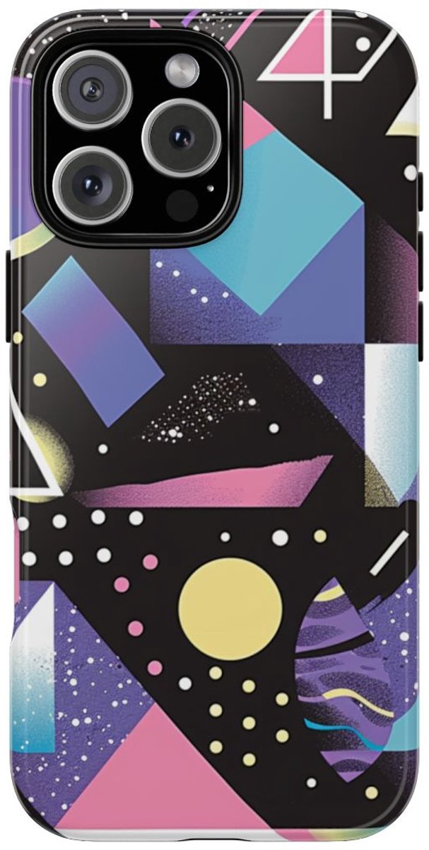 Geometrisch Vaporwave Abstract Patroon – Telefoonhoesje Geschikt voor iPhone 16 Pro Max
