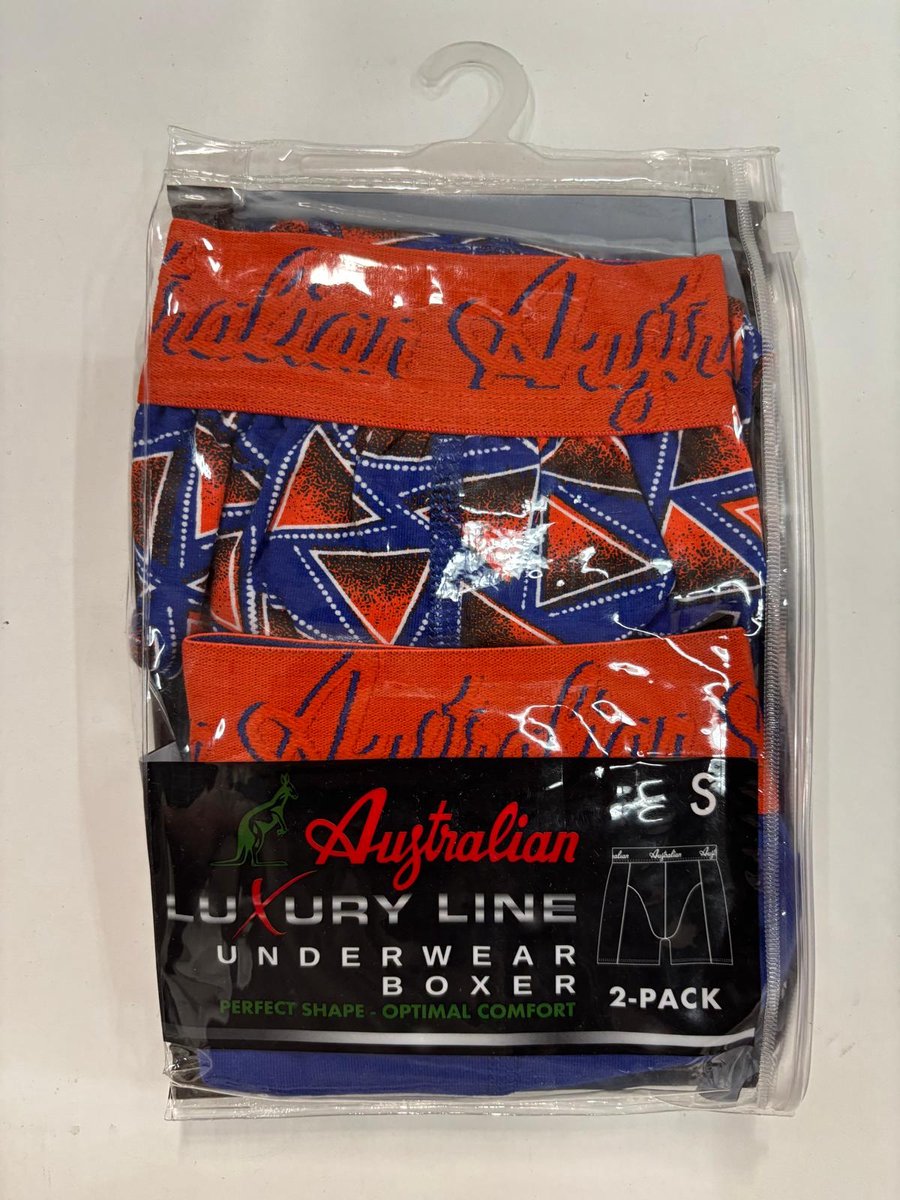 2 stuks Australian Boxershort - Oranje-Blauw - XXL