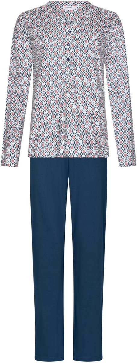 Pastunette Rose Stream - Pyjama - Bio Katoen - Wit/Blauw