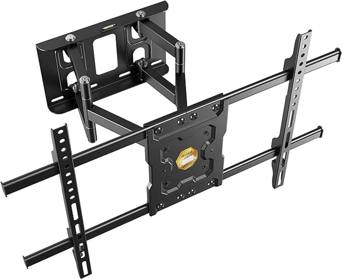 RICOO TV-muurbeugel S7264 voor 40-65 inch wandmontage draaibaar en kantelbaar met VESA 600x400 voor platte en gebogen monitoren TV-beugel voor wandmontage tot 50 kg