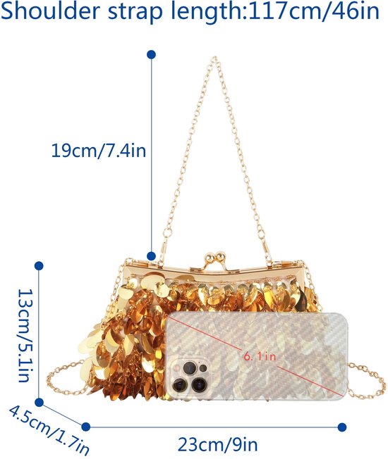 Designer de Luxo Bolsas e Bolsas-Sacola de lantejoulas, Brilhante Moda Crossbody