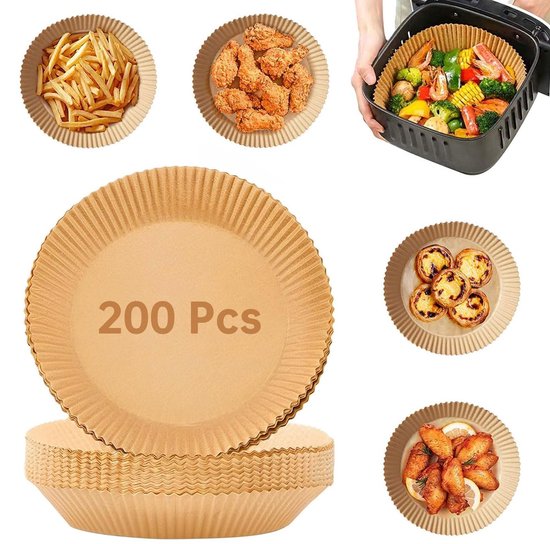 200 stuks bakpapier voor heteluchtfriteuse 16x4,5 cm Airfryer
