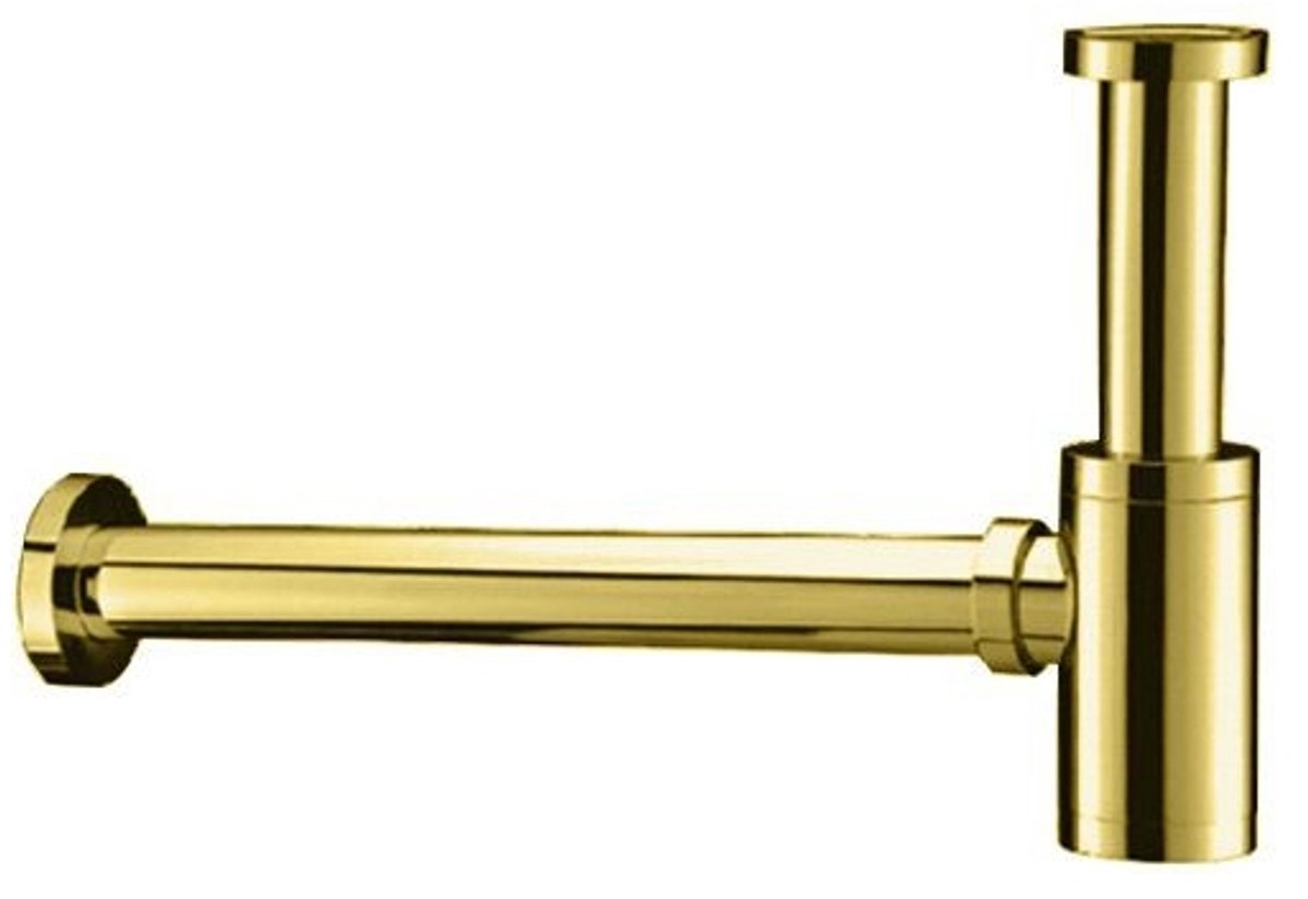 Sifon Geborsteld Messing Goud - PVD Coating - Wastafel - Wastafelsifon van Hoge Kwaliteit