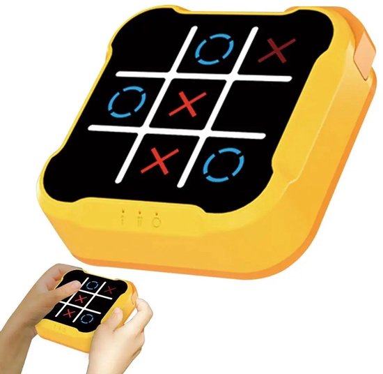The Luxe Collection - Boter Kaas en Eieren digitaal - Kinderspellen - Tic tac toe - Ideaal voor onderweg - Kinderspeelgoed - Geel - Spelletjes - Geheugenspel - Educatief spel kinderen - Trendy