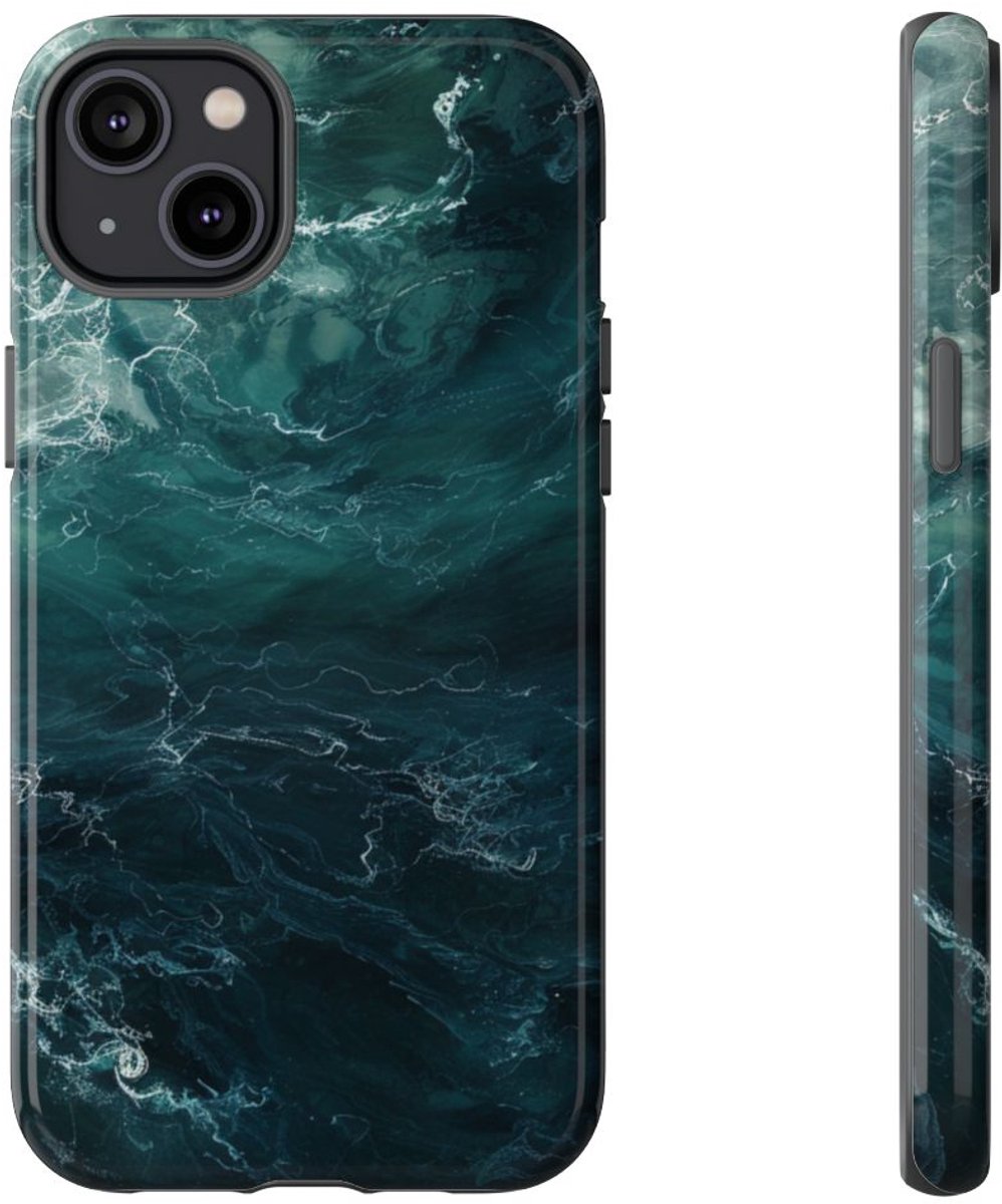 Donkere Waterdiepte Abstracte Kunst – Telefoonhoesje Geschikt voor iPhone 14 Plus