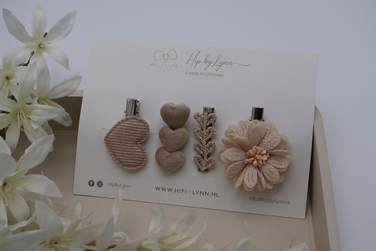 HipByLynn - Haarspeldjes Flower - Haarklem - Klik klak Speldjes - Alligator speldjes - Haarspeldjes kind - Bloem - Voordeelset - Haaraccessoires - Kinderaccessoires