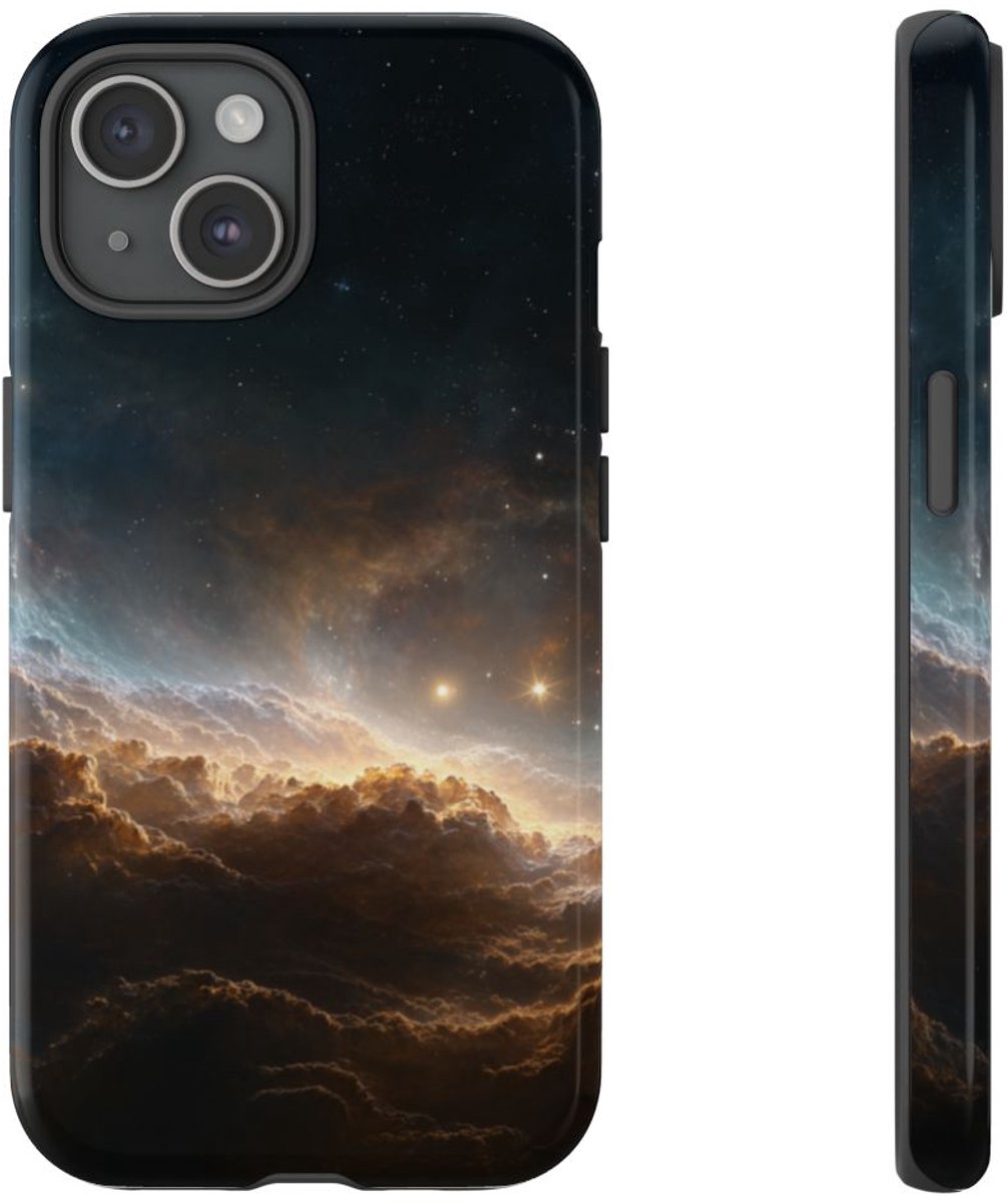 Kosmische Nevel en Sterren – Telefoonhoesje Geschikt voor iPhone 15