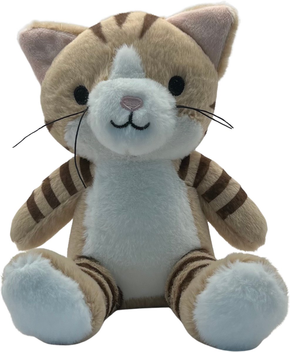 Fluffica – Knuffel Kat – Zachte Pluche – CE-gecertificeerd – Geschikt voor Baby’s – Lief Design – Knuffeldier – 16cm