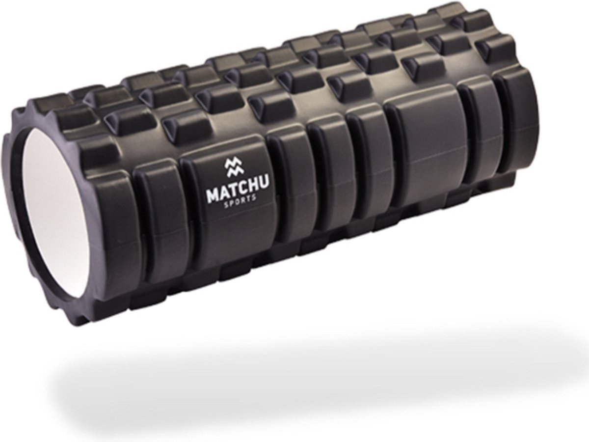 Foamroller - zwart - 33 centimeter