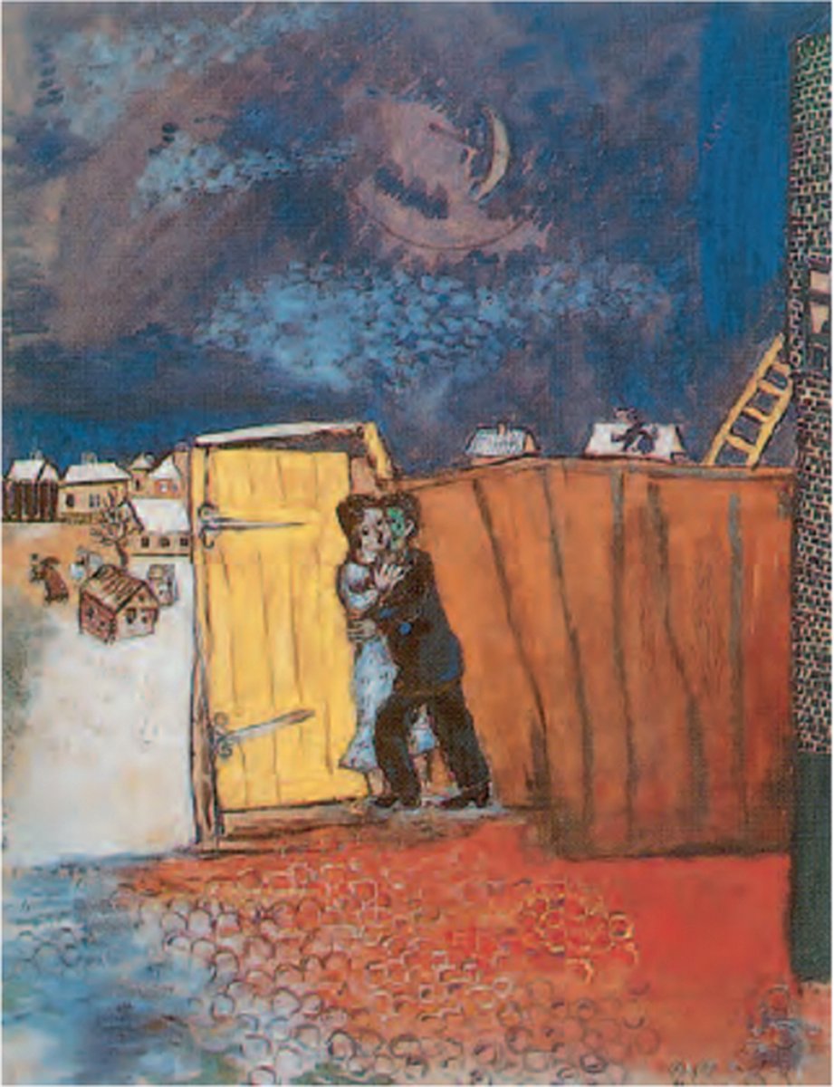 Catch Projecten Mini kunstposter - Marc Chagall - Claire de lune - 24x30 cm Multicolor