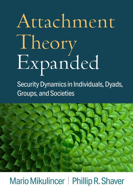 Couverture du livre : Attachment Theory Expanded. Avec un motif de feuilles vertes en spirale.