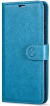 Book Case Geschikt voor Samsung Galaxy A34 - Telefoonhoesje-portemonnee hoesje kaarthouder -magneetflipje- kleur Lichtblauw