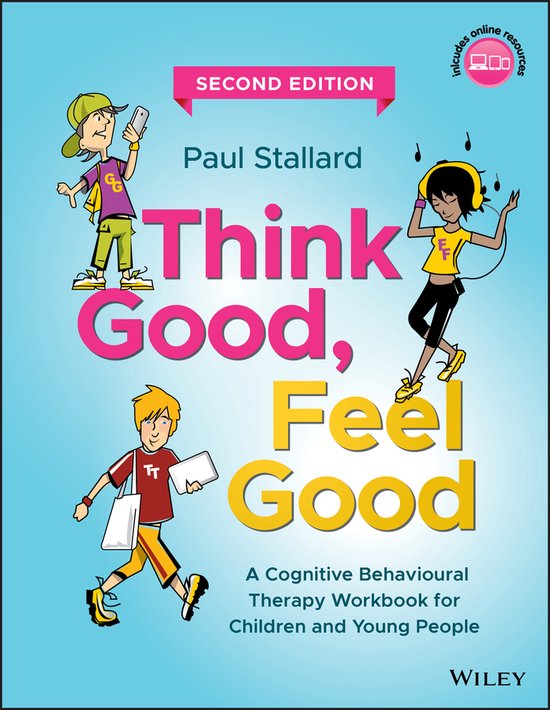 Boek "Think Good, Feel Good" Tweede Editie met illustraties van kinderen. Inclusief online bronnen.