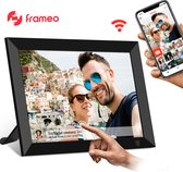 PuroTech - Digitale Fotolijst Full HD 10.1 Inch - Fotokader - WiFi - Hoogste Beeldkwaliteit - Frameo App - IPS Touchscreen - Zwart - Slideshow Fotolijst - Incl. 16GB Opslag - Cadeau tip