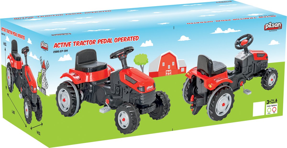 Pilsan 07 314 Tracteur d'extérieur pour enfant avec pédale, à