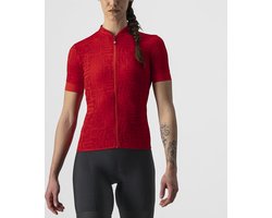 Castelli Fietsshirt korte mouwen Dames Rood  - PROMESSA JACQUARD JERSEY RED -   L