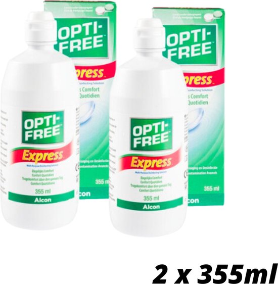 Foto: Opti free express mpds lenzenvloeistof 2 x 355 ml voordeelverpakking